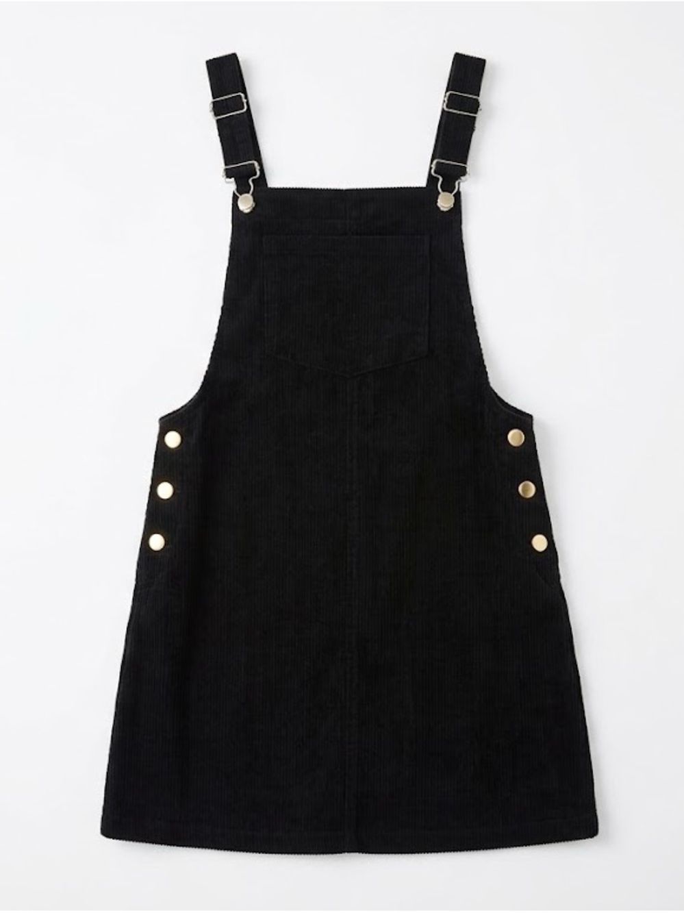 Black Corduroy Pinafore Dress